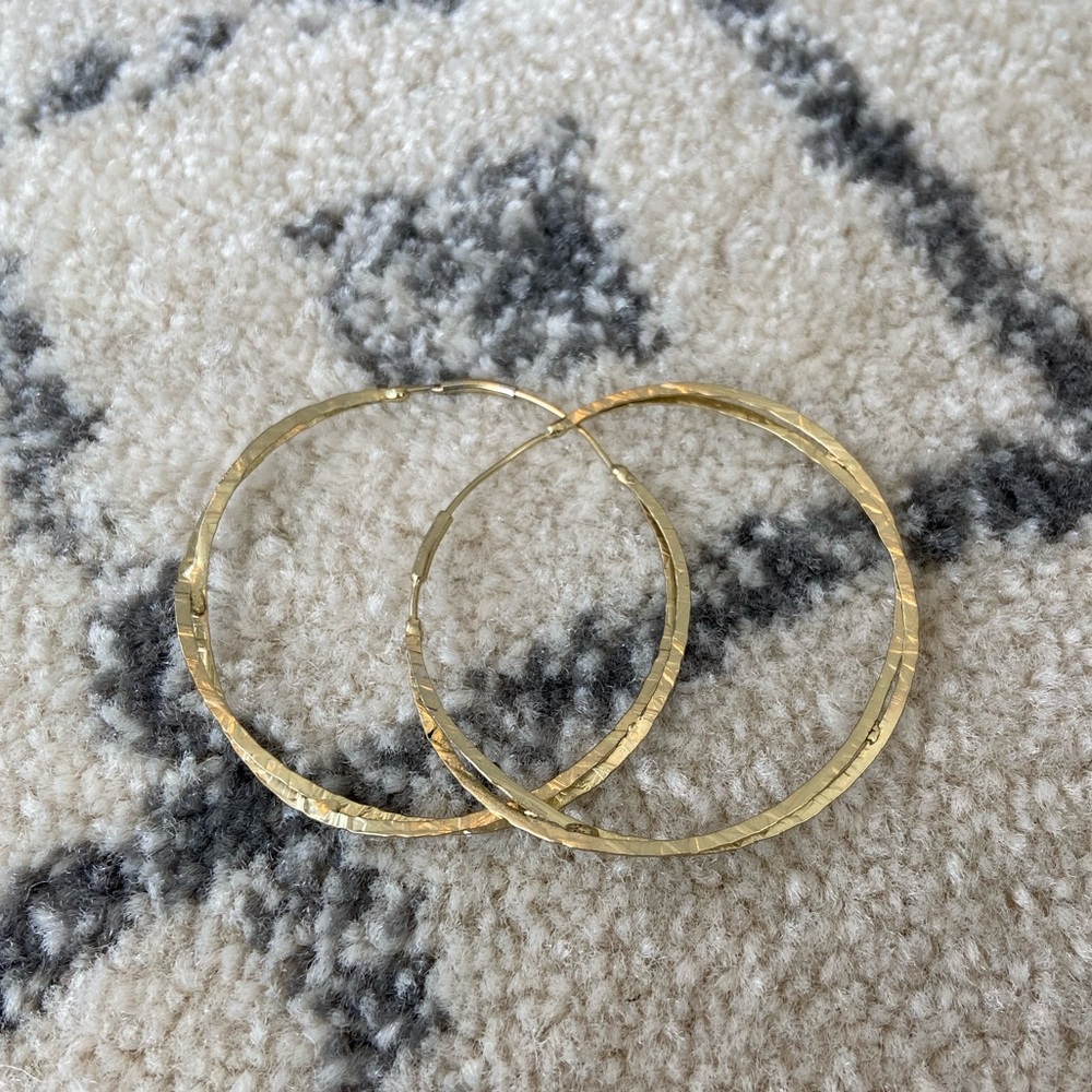 Anthropologie Gold Hoop Earrings